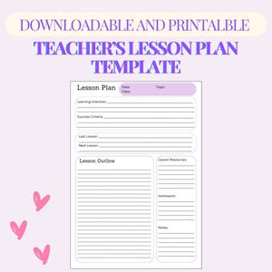 Teacher&#39;s Lesson Plan Template