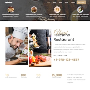 Modern Restaurant HTML & Bootstrap Template- Sleek, Responsive and SEO Ready
