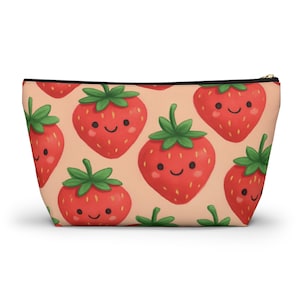 Strawberry Patterned Makeup Bag