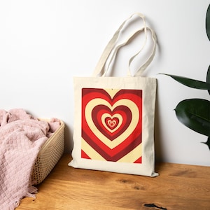 Peaceful Heart Cotton Canvas Tote Bag