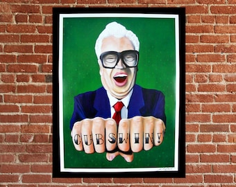 Chicago cubs art,Chicago cubs painting,cubs fan,cubbies,Harry Caray,mlb Baseball art,tattoo art,pop art,sports painting,chicago print poster