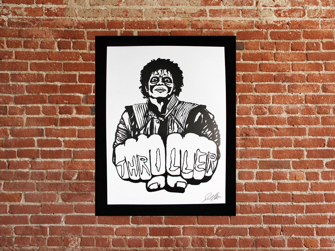 品多く Michael Jackson Art,michael Jackson Painting,thriller,signed アート・デザイン・音楽