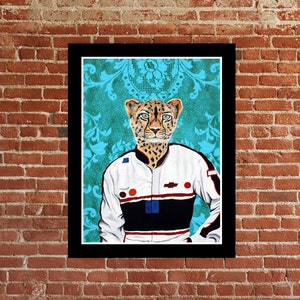 nascar art,race car art,nascar painting,cheetah art,live fast die young,pop art,contemporary art,animal art,original signed art print poster