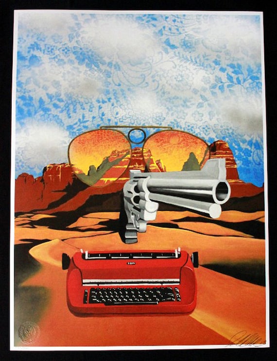 Hunter S. Thompson Signed and Numbered Surrealism Fine Art Print