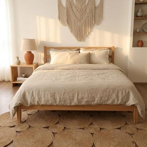 Custom Size Jute Runner Rug | Stain Resistant Pebble Design Hallway & Kitchen Runner | Boho Natural Fiber Easy Clean Rug | Rustic Decor image 6