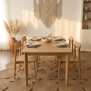 Custom Size Jute Runner Rug | Stain Resistant Pebble Design Hallway & Kitchen Runner | Boho Natural Fiber Easy Clean Rug | Rustic Decor image 8