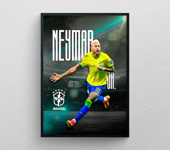 ネイマール ブラジル代表ポスター | サッカーウォールアート（デジタル