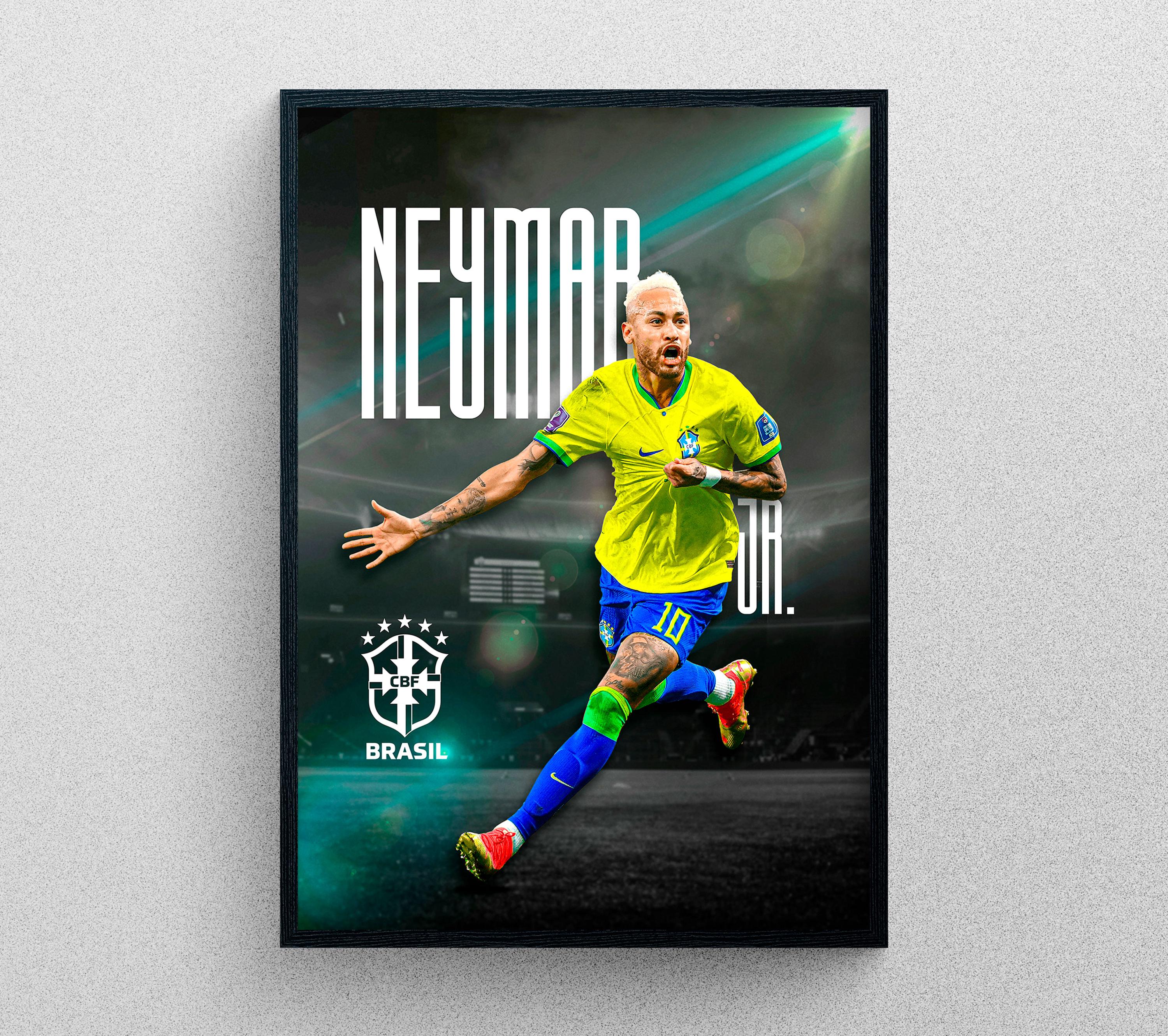 ネイマール ブラジル代表ポスター | サッカーウォールアート（デジタル