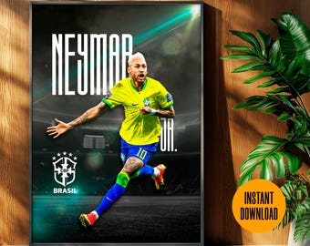 ネイマールJrポスター、ブラジルサッカーポスター - Etsy 日本