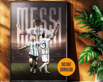 Messi Inter Miami Poster: Soccer Legend Wall Art (Digital Download)