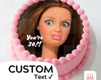 Custom Doll Face Meme Birthday Cake Topper