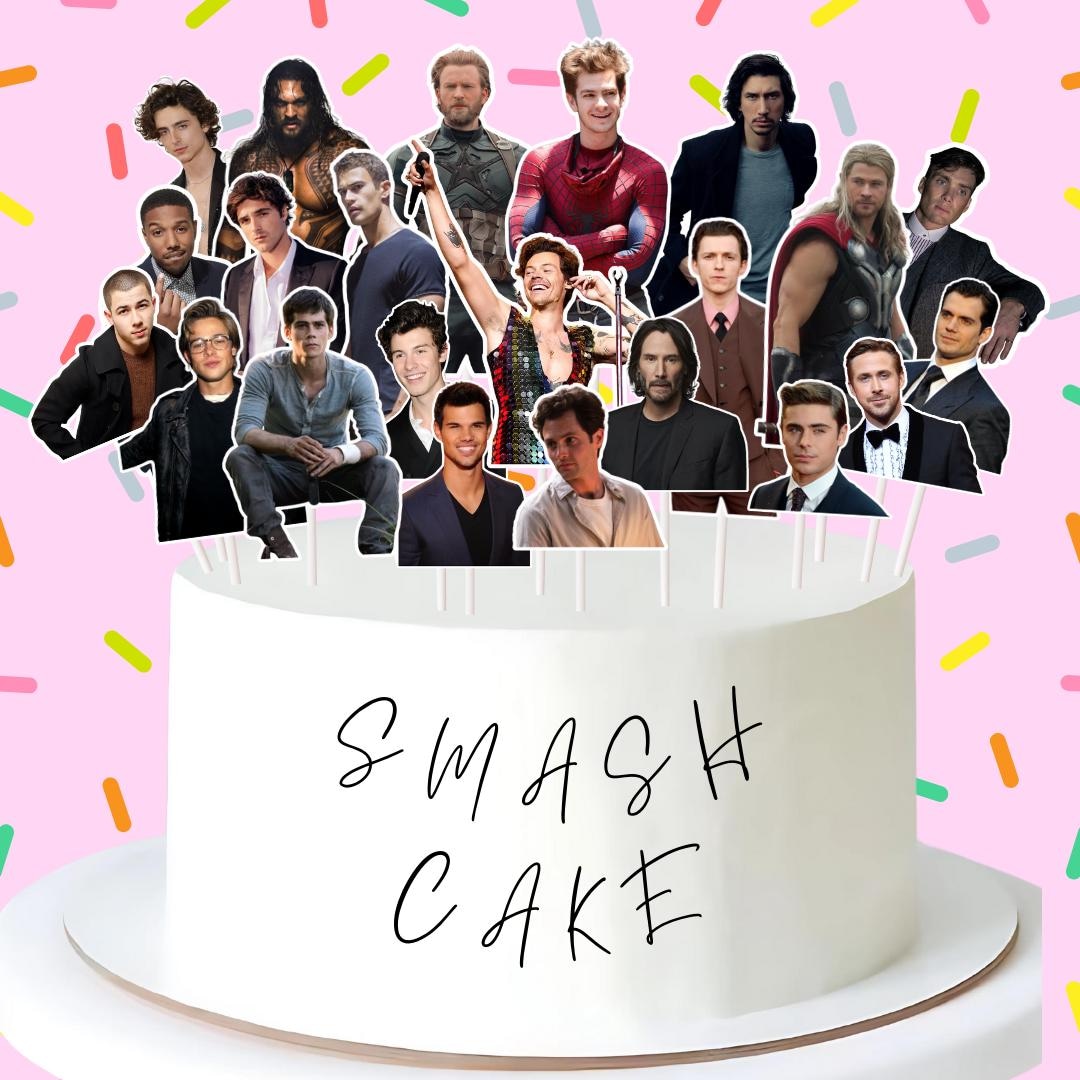 Celebrity Smash Cake Toppers DIGITAL PDF DOWNLOAD - Etsy