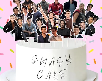 Custom Celebrity Smash Cake Toppers DIGITAL PDF DOWNLOAD