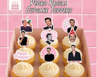 Pedro Pascal Cupcake Toppers DIGITAL FILE
