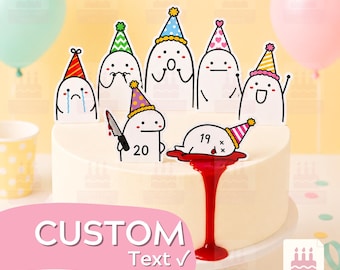 Custom Funny Meme Birthday Party Cake Cupcake Printable Topper Set