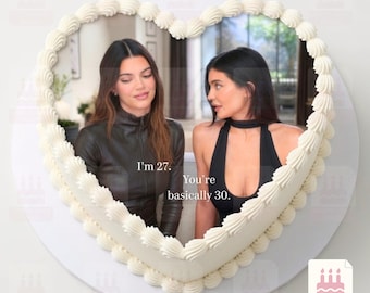 Heart Shaped 27th Birthday Cake You're Basically 30 Cake topper