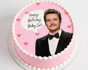 Pedro Pascal Cake Topper QUALITY DIGITAL FILE (With/Without hearts)