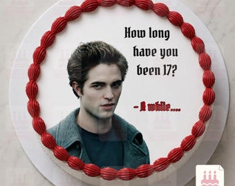 How long have you been 17? Edward Vampire Meme Cake topper