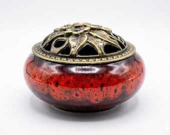 Ceramic Incense Burner with Lid – Zen Meditation Home Decor, Spiritual Holder