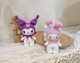 Crochet Pattern 2 in 1: Bunny and Kitty Amigurumi