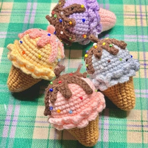 Crochet Pattern: Ice Cream Amigurumi, Ice Cream Plushie, Dessert, Dessert Pattern, Dessert Amigurumi, Easy, Beginners Friendly, Easter Gift