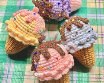 Crochet Pattern: Ice Cream Amigurumi, Ice Cream Plushie, Dessert, Dessert Pattern, Dessert Amigurumi, Easy, Beginners Friendly, Easter Gift