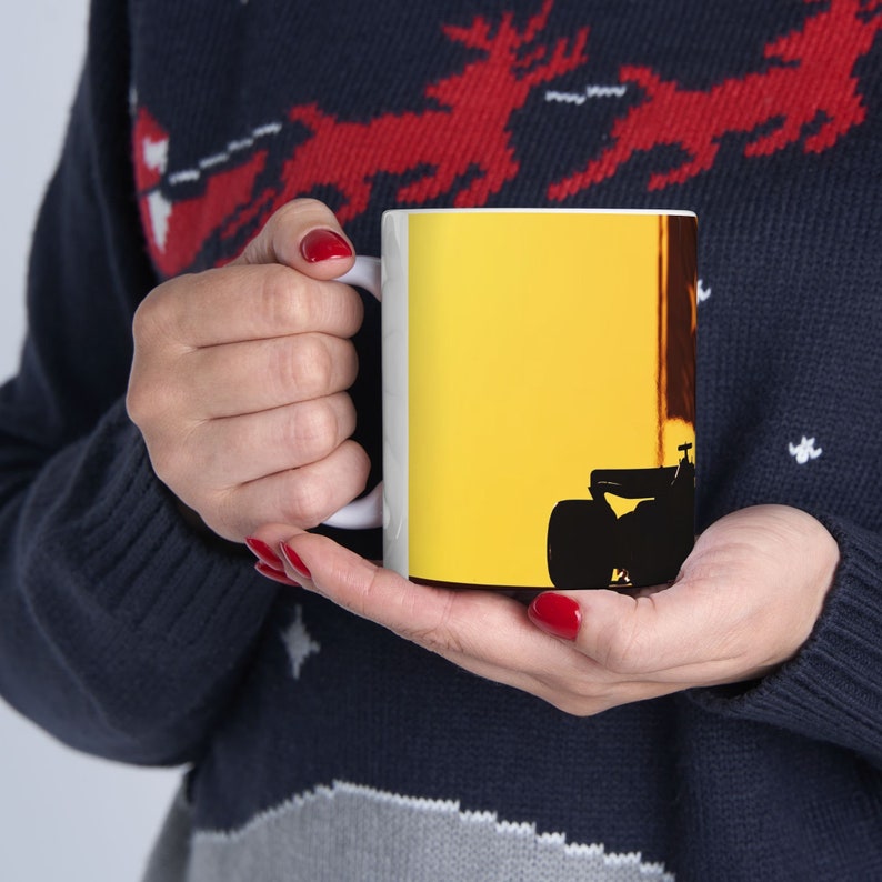 Charles Leclerc Sunset Lap Ceramic Mug, 11oz, 15oz, F1 Fan Gift, Racing