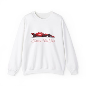 Ferrari Fan Club F1 Sweatshirt - Unisex Crewneck Jumper for Racing Enthusiasts, Motorsports Lovers - Gifts for Car Fans, Formula 1 Apparel,