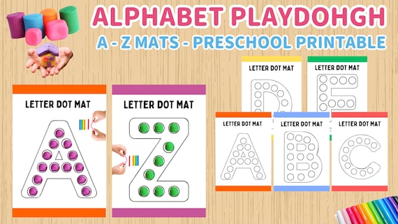 Preschool Alphabet Playdough Mats | ABC Letter Formation Activity (Digital Download)