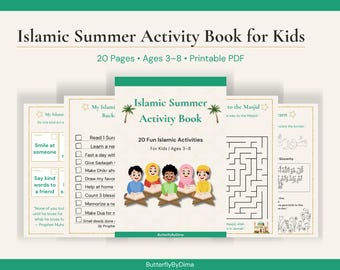 イスラム教の夏休みアクティビティブック（対象年齢：3～8歳）｜コーラン、ドゥア、サラートトラッカー（デジタルダウンロード版）