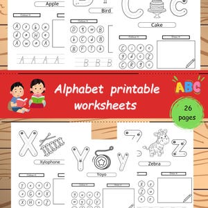 Alphabet tracing worksheet,pre k alphabet,alphabet busy book,printable toddler workbook,ABC alphabet colouring,letters of the day worksheets