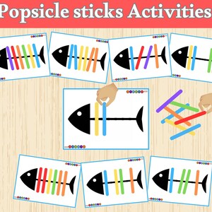 Popsicle Stick Color Sorting Cards | Preschool Fine Motor Skills ...