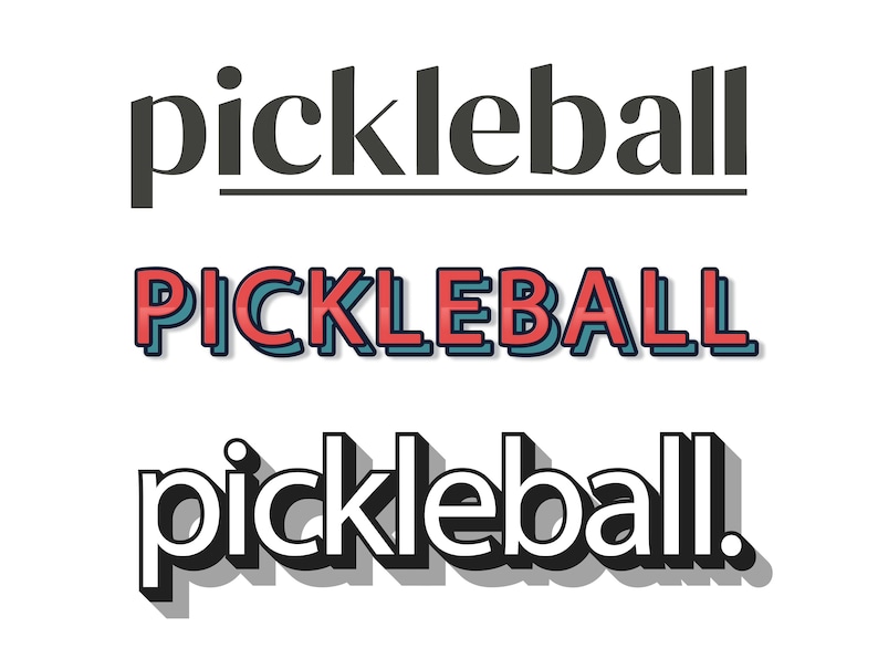Pickleball Cursive Ultimate Pickleball Font Collection for Commercial Use | Svg, Png, Eps ...