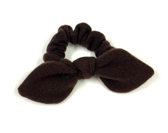 Upcycled 100% Cashmere Hair Scrunchie, Gift for Her, Brown Scrunchie