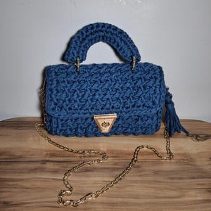 Handgemaakte tas / handtas / gehaakte tas / geweven tas / handgebreide tas / luxe tas / damestas / designertas / cadeau