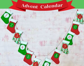 Sweet Little Stockings Advent Calendar In The Hoop Machine Embroidery Design
