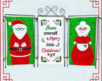 Santa Triple Treat Panels In The Hoop Machine Embroidery