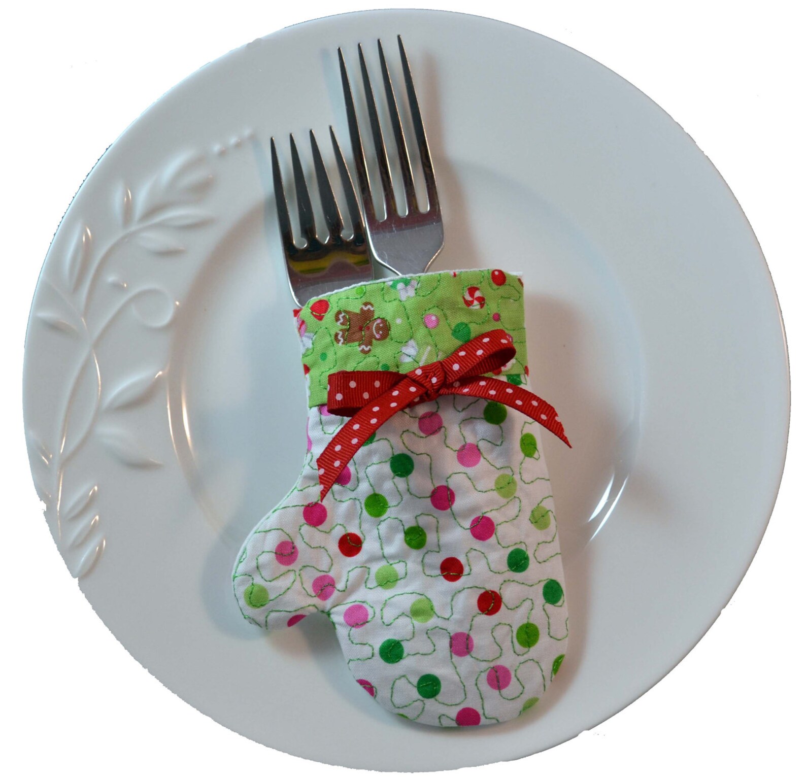 Quilted Mitten Flatware Holder In the Hoop Machine Embroidery Etsy