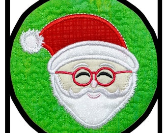 Santa Sweeties Coasters In The Hoop Machine Embroidery Design Set