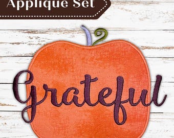 Juego de apliques de agradecimiento, gratitud y bendición