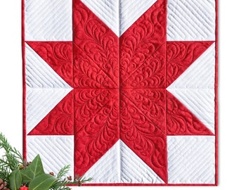 Poinsettia Quilt In The Hoop Machine Embroidery