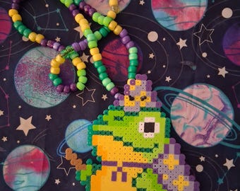 Collar de perlas Frog Wizard - Accesorio para festivales Kandi Rave