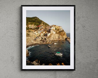 Włochy Cinque Terre Manarola Photo Print plakat artystyczny