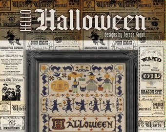 cross stitch | needlework | Hello Halloween Cross Stitch Book