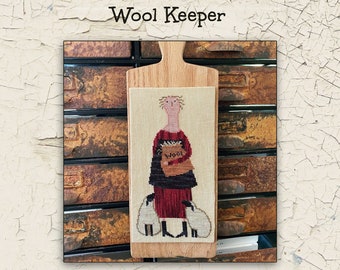 Primitive | Cross Stitch Chart | Downloadable PDF | EPattern | Needlework | DIY | Crafts | Wool Keeper