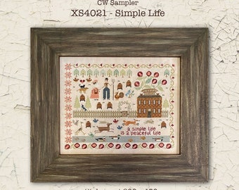 XS4021 | Simple Life | cross stitch | needlework | Sampler Book