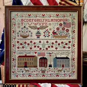 cross stitch | needlework | Land That I Love Sampler Book | XS4004