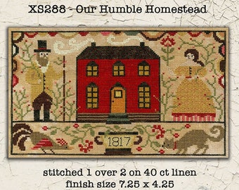 Cross Stitch Chart | Needlework | DIY | Crafts | Primitive | Our Humble Homestead | XS288