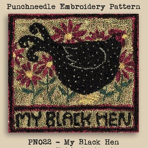 Punchneedle | Pattern | Needlwork | DIY | Crafts | My Black Hen | PN022