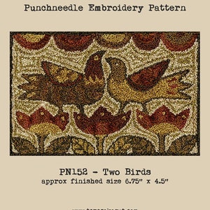 Punchneedle | Pattern | Needlwork | DIY | Crafts | Two Birds | PN152